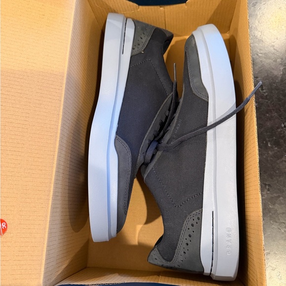 Cole Haan Gray Suede & Canvas Lace-Up Sneakers Navy - Picture 14 of 14